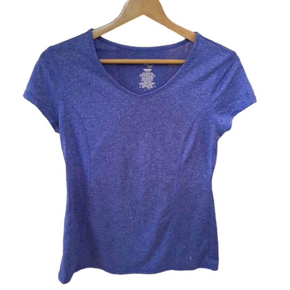 Danskin Now Athletic Semi-Fitted Blue Tshirt Size M (8-10)